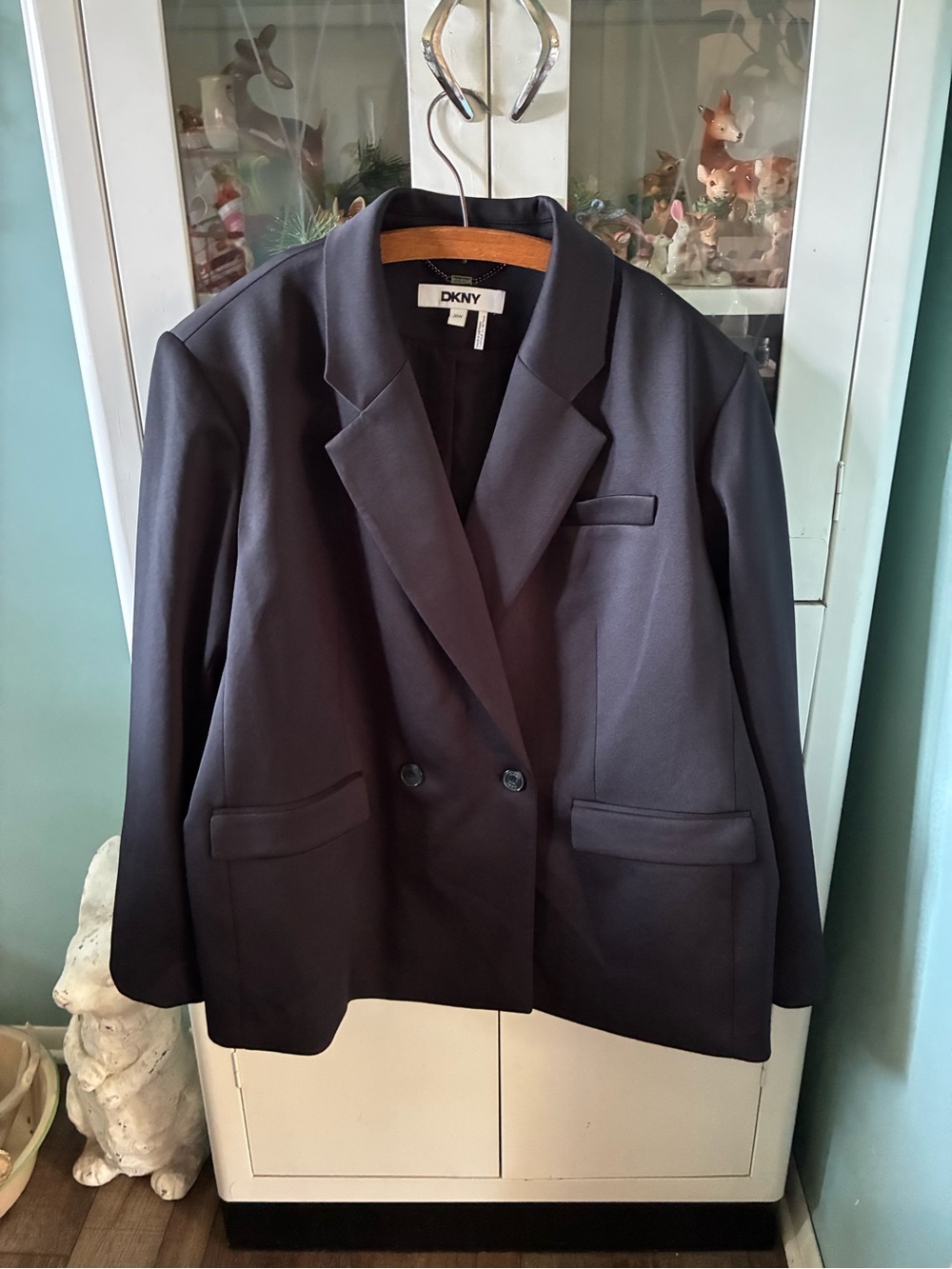 DKNY Women's Double-Breasted Black Blazer nwot sz 20W